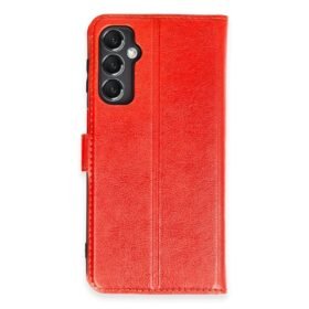 Samsung Galaxy M34 5G Kılıf Trend S Plus Kapaklı Kılıf - Kırmızı-(5796)
