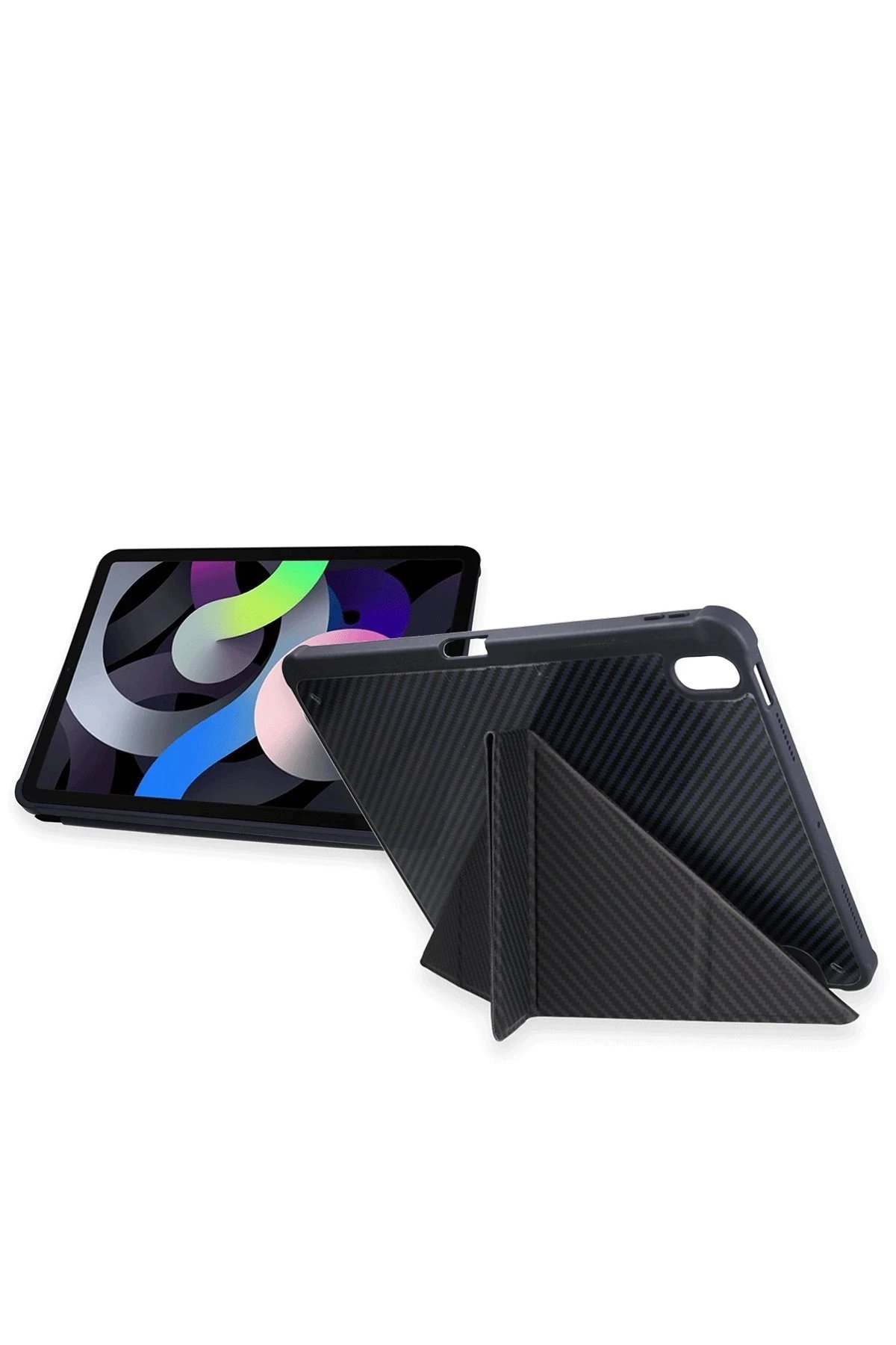 iPad Pro 11 (2024) Kılıf Color Karbon Tablet Kılıfı - Koyu Gri-(5796) - Görsel 3