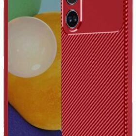 Oppo A38 Kılıf Auto Focus Karbon Kapak - Kırmızı-(5796)