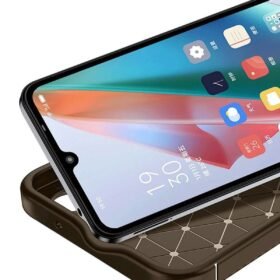 Oppo A60 Kılıf Auto Focus Karbon Kapak - Kahverengi-(5796)