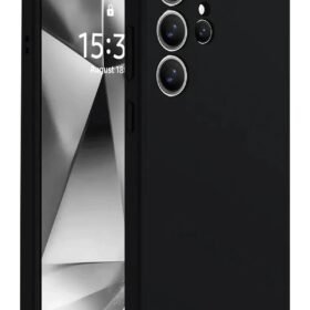 Samsung Galaxy S25 Ultra Kılıf Nano içi Kadife Silikon - Siyah-(5796)