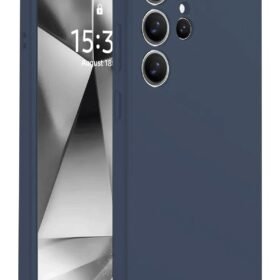 Samsung Galaxy S25 Ultra Kılıf Nano içi Kadife Silikon - Lacivert-(5796)