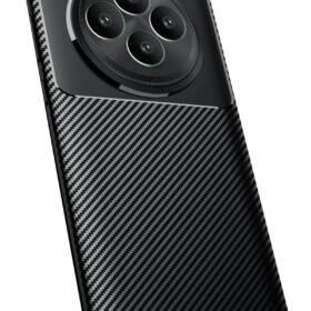 Oppo Reno 11 FS Kılıf Auto Focus Karbon Kapak - Siyah-(5796)