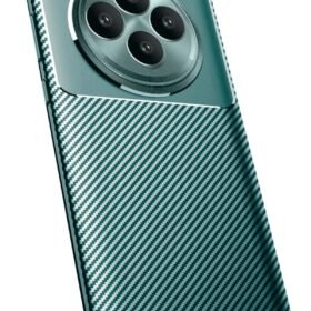 Oppo Reno 11 FS Kılıf Auto Focus Karbon Kapak - Koyu Yeşil-(5796)