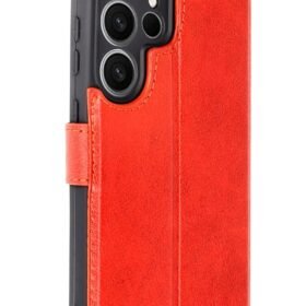 Samsung Galaxy S25 Ultra Kılıf Trend S Plus Kapaklı Kılıf - Kırmızı-(5796)