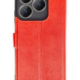 Realme C63 Kılıf Trend S Plus Kapaklı Kılıf - Kırmızı-(5796)