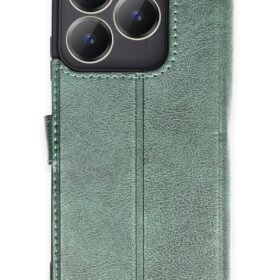 Realme C63 Kılıf Trend S Plus Kapaklı Kılıf - Yeşil-(5796)