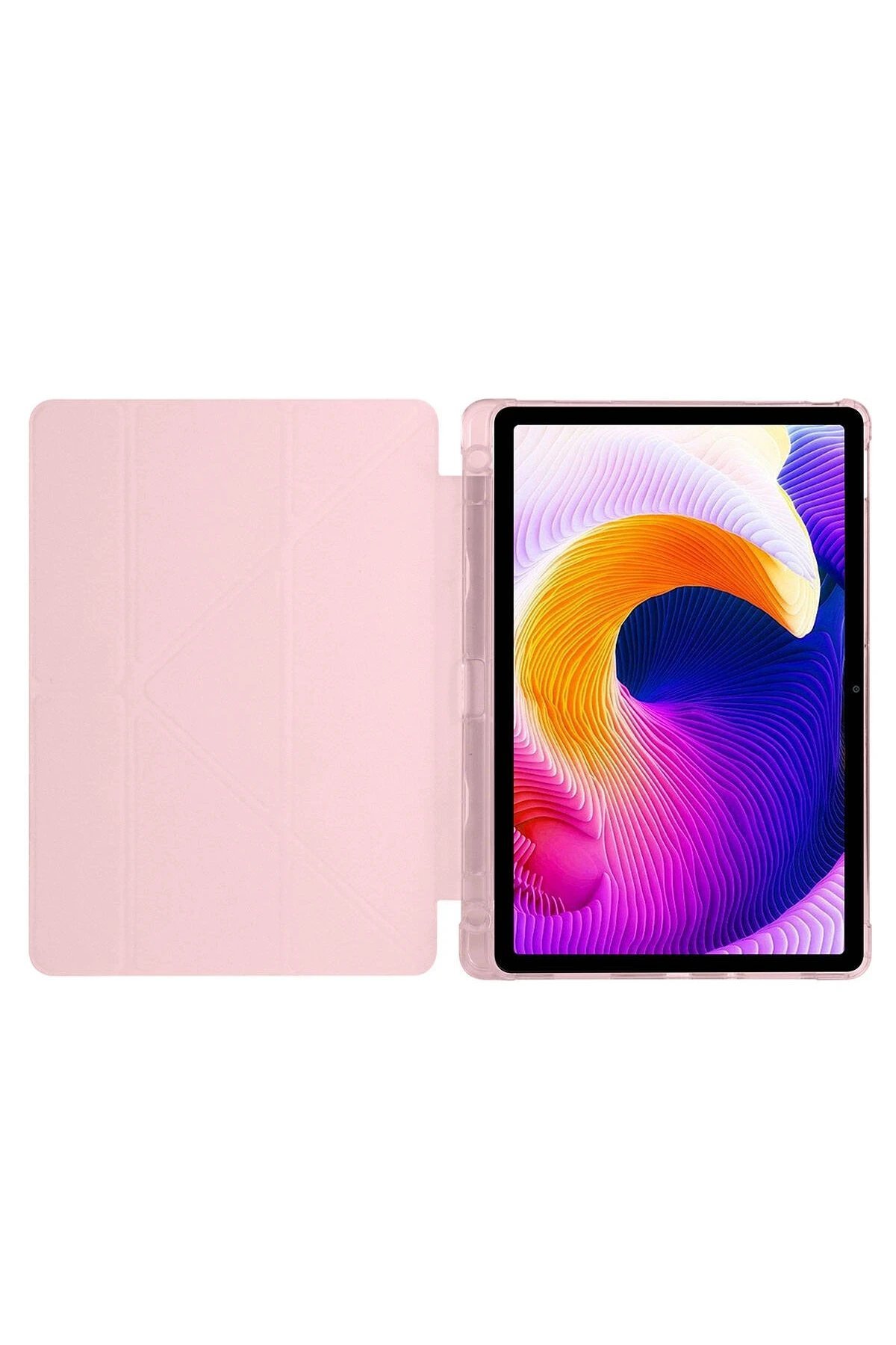 Xiaomi Redmi Pad SE 4G Kılıf Kalemlikli Mars Tablet Kılıfı - Rose Gold-(5796) - Görsel 2