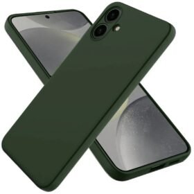 Samsung Galaxy A06 Kılıf First Silikon - Koyu Yeşil-(5796)