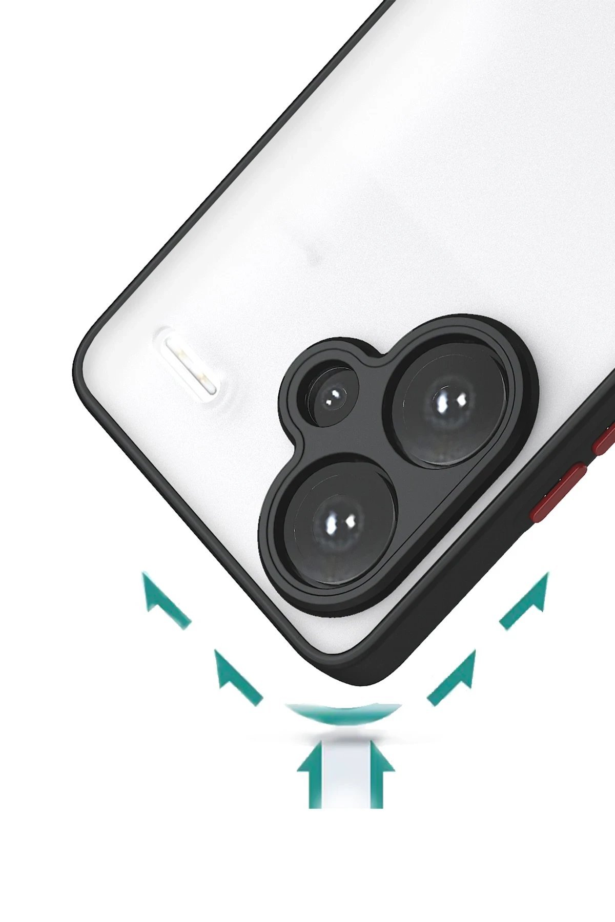 Xiaomi Redmi Note 13 Pro Plus Kılıf Montreal Silikon Kapak - Siyah-(5796) - Görsel 3