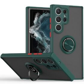 Samsung Galaxy S25 Ultra Kılıf Montreal Yüzüklü Silikon Kapak - Yeşil-(5796)