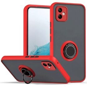 Samsung Galaxy A06 Kılıf Montreal Yüzüklü Silikon Kapak - Kırmızı-(5796)