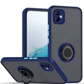 Samsung Galaxy A06 Kılıf Montreal Yüzüklü Silikon Kapak - Lacivert-(5796)