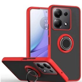 Xiaomi Redmi Note 13 Pro 5G Kılıf Montreal Yüzüklü Silikon Kapak - Kırmızı-(5796)