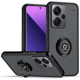 Xiaomi Redmi Note 13 Pro Plus Kılıf Montreal Yüzüklü Silikon Kapak - Siyah-(5796)