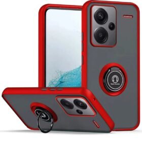 Xiaomi Redmi Note 13 Pro Plus Kılıf Montreal Yüzüklü Silikon Kapak - Kırmızı-(5796)