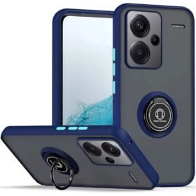 Xiaomi Redmi Note 13 Pro Plus Kılıf Montreal Yüzüklü Silikon Kapak - Lacivert-(5796)