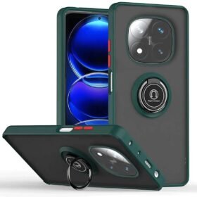 Xiaomi Redmi Note 14 Pro 4G Kılıf Montreal Yüzüklü Silikon Kapak - Yeşil-(5796)