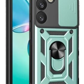 Samsung Galaxy S25 Plus Kılıf Pars Lens Yüzüklü Silikon - Yeşil-(5796)