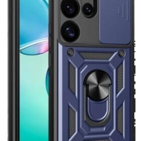 Samsung Galaxy S25 Ultra Kılıf Pars Lens Yüzüklü Silikon - Lacivert-(5796)