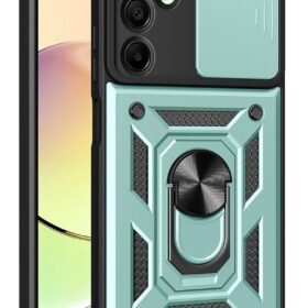Samsung Galaxy A36 Kılıf Pars Lens Yüzüklü Silikon - Yeşil-(5796)