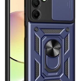 Samsung Galaxy A56 Kılıf Pars Lens Yüzüklü Silikon - Lacivert-(5796)