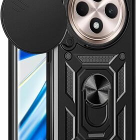 Xiaomi Redmi 14C Kılıf Pars Lens Yüzüklü Silikon - Siyah-(5796)