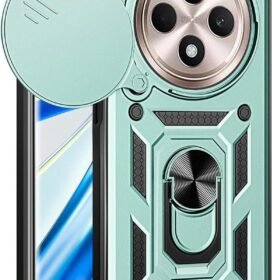 Xiaomi Redmi 14C Kılıf Pars Lens Yüzüklü Silikon - Yeşil-(5796)