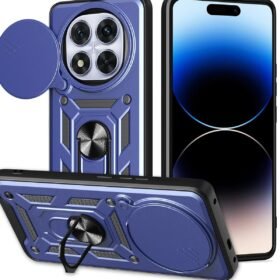Xiaomi Redmi Note 14 Pro Plus Kılıf Pars Lens Yüzüklü Silikon - Lacivert-(5796)