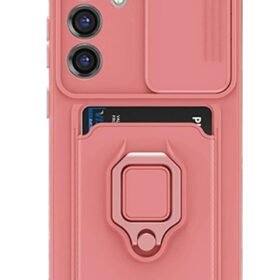 Samsung Galaxy S25 Plus Kılıf Zuma Kartvizitli Yüzüklü Silikon - Pembe-(5796)