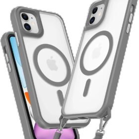 iPhone 12 Kılıf Enka Magsafe Silikon Kılıf - Titan Gri-(5796)