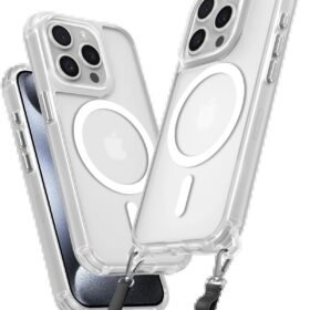 iPhone 15 Pro Max Kılıf Enka Magsafe Silikon Kılıf - Şeffaf-(5796)
