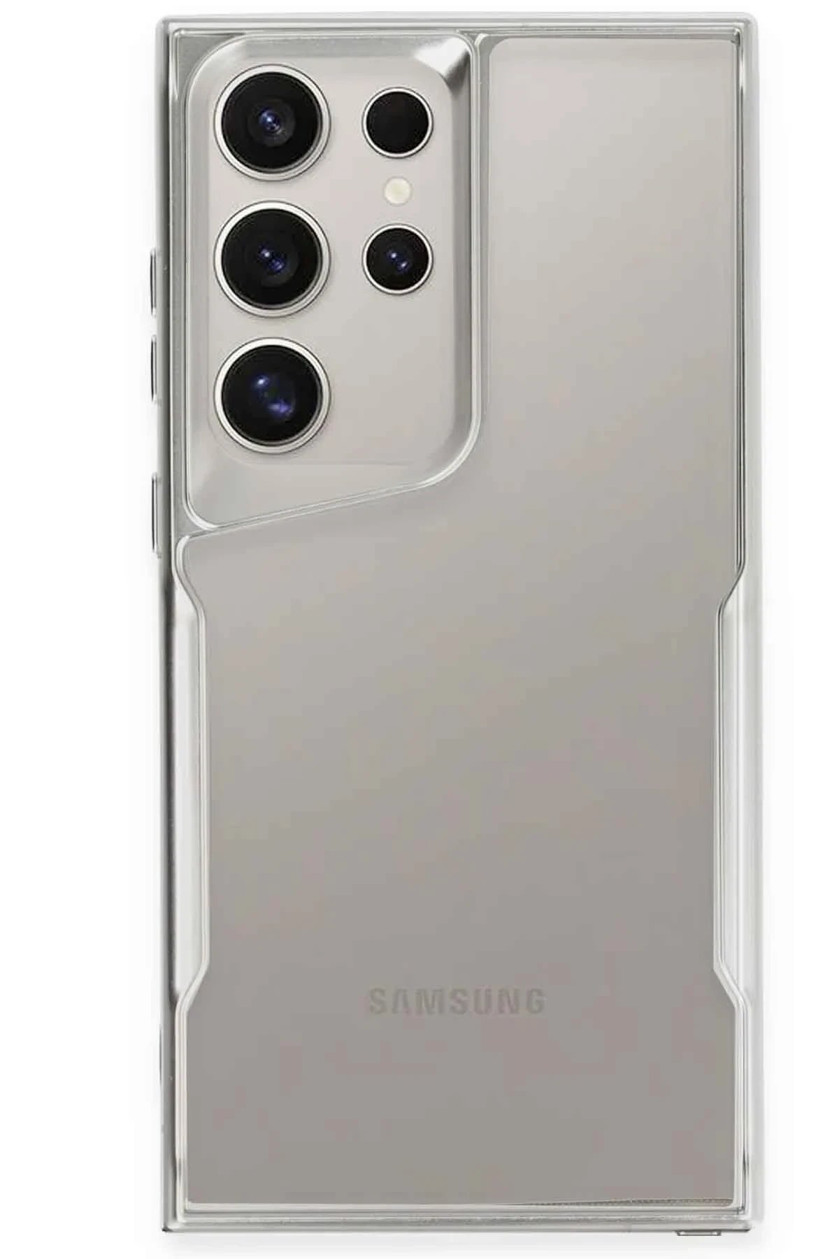 Samsung Galaxy S25 Ultra Kılıf Boyi Silikon Kapak - Gümüş-(5796) - Görsel 3