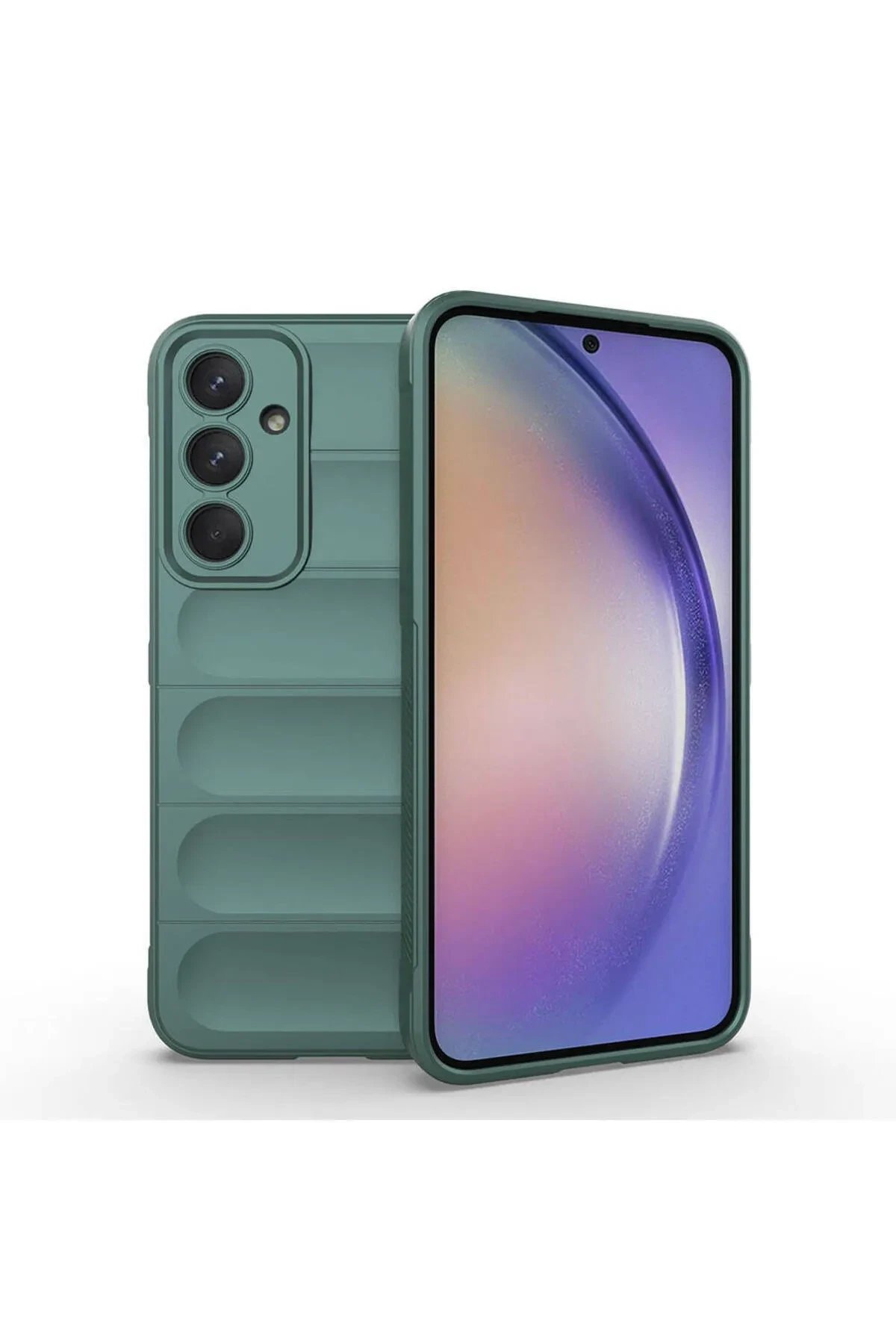 Samsung Galaxy A26 Kılıf Optimum Silikon - Koyu Yeşil-(5796) - Görsel 2