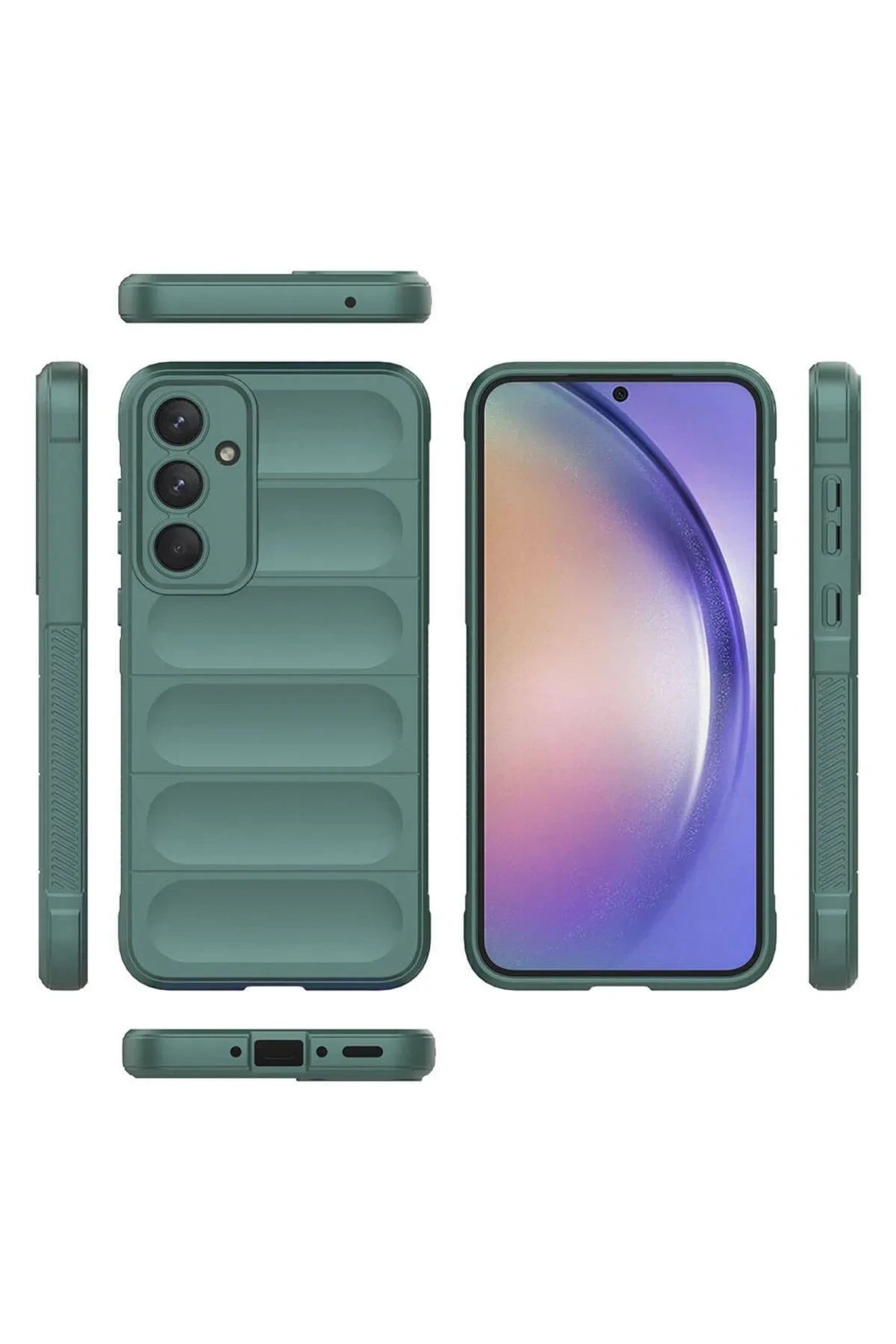 Samsung Galaxy A26 Kılıf Optimum Silikon - Koyu Yeşil-(5796) - Görsel 3