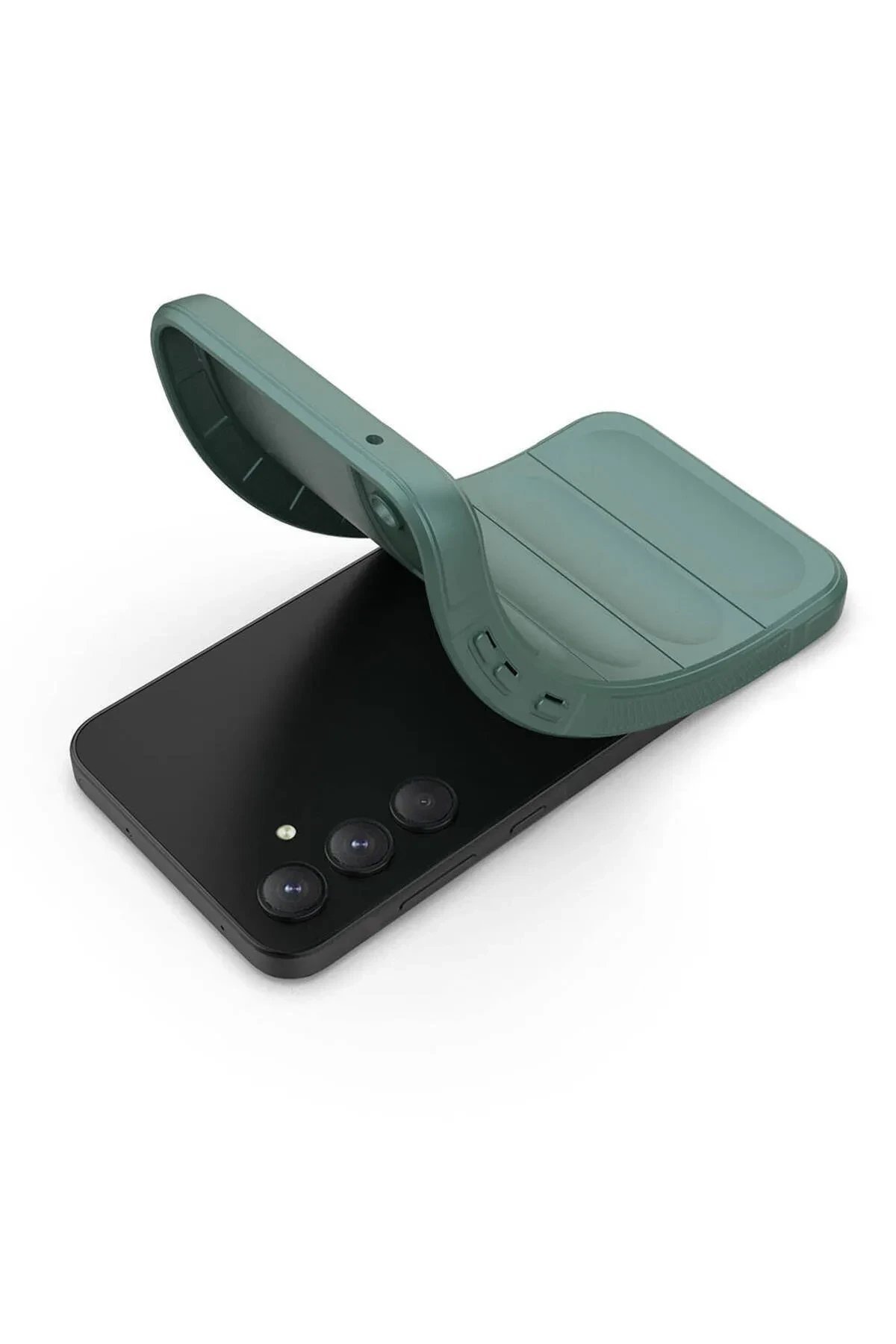 Samsung Galaxy A26 Kılıf Optimum Silikon - Koyu Yeşil-(5796) - Görsel 4