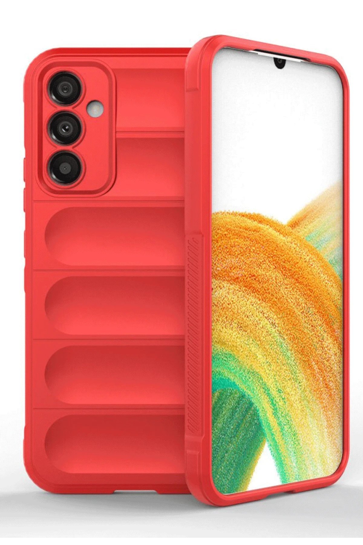 Samsung A36 Kılıf Optimum Silikon - Kırmızı-(5796) - Görsel 2