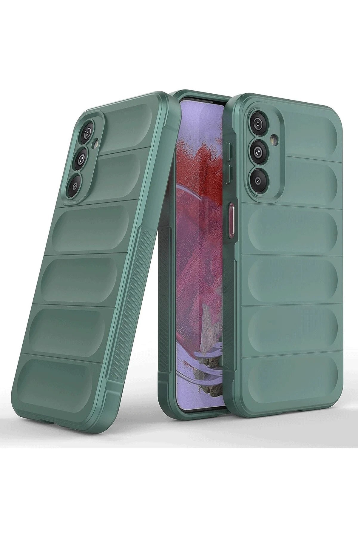 Samsung A36 Kılıf Optimum Silikon - Koyu Yeşil-(5796) - Görsel 2