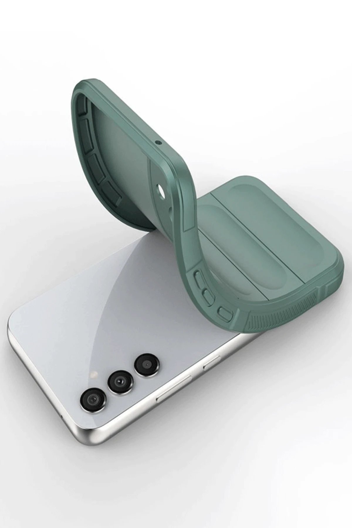 Samsung A56 Kılıf Optimum Silikon - Koyu Yeşil-(5796)