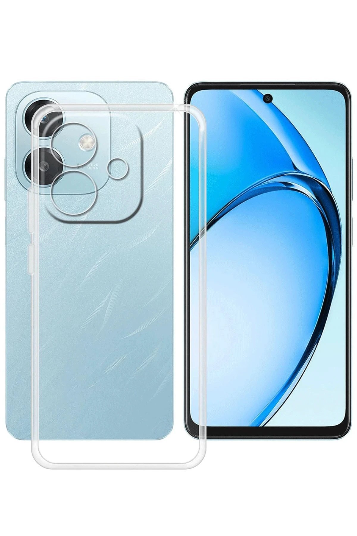 Oppo A3 Kılıf Lüx Şeffaf Silikon-(5796)