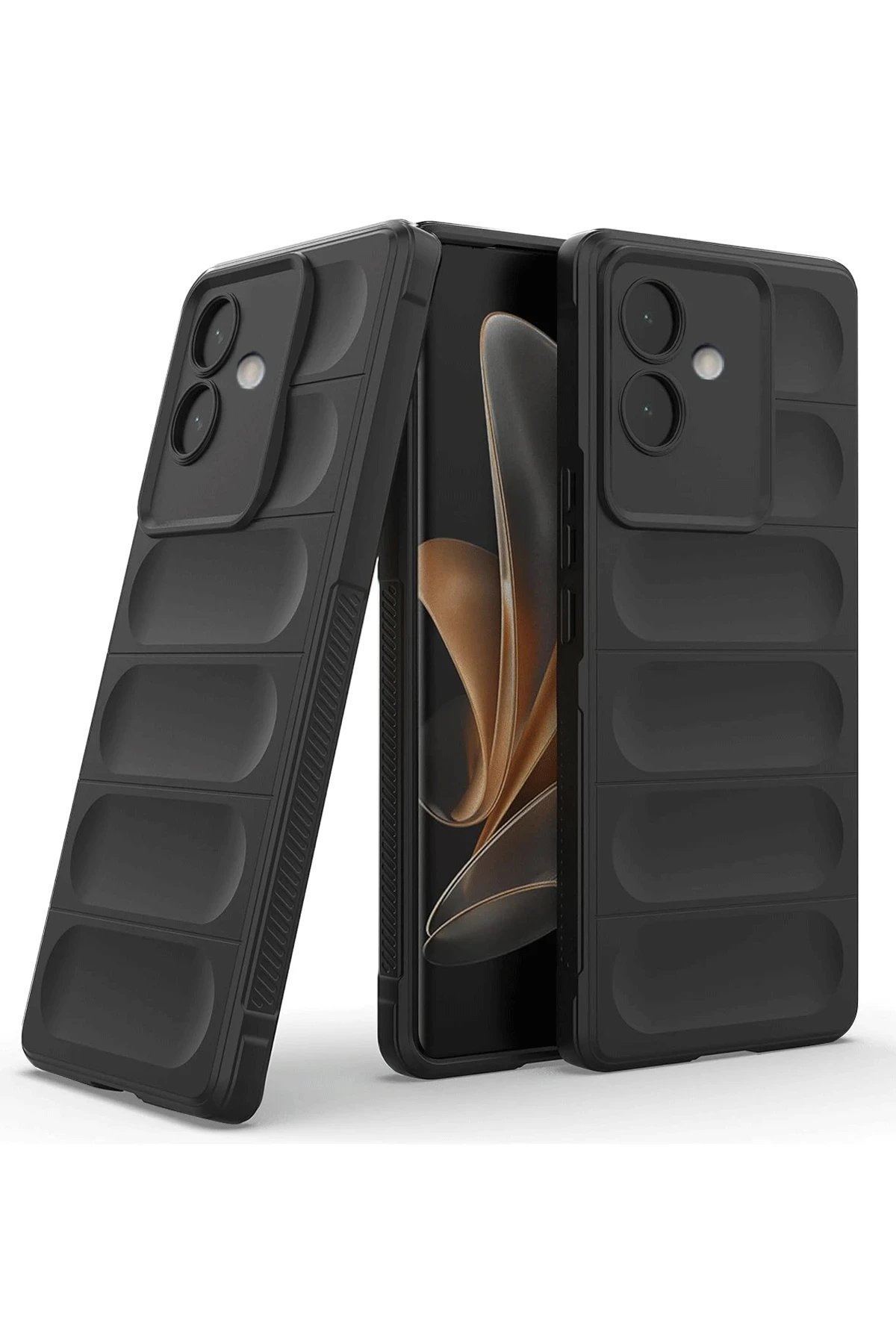 Oppo A3 Kılıf Optimum Silikon - Siyah-(5796)