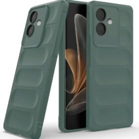 Oppo A3 Kılıf Optimum Silikon - Koyu Yeşil-(5796)