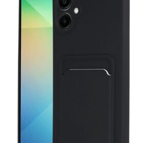Samsung Galaxy A06 Kılıf Kelvin Kartvizitli Silikon - Siyah-(5796)