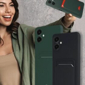 Samsung Galaxy A16 5G Kılıf Kelvin Kartvizitli Silikon - Siyah-(5796)