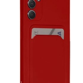 Samsung Galaxy A16 5G Kılıf Kelvin Kartvizitli Silikon - Kırmızı-(5796)