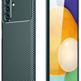 Samsung Galaxy A36 Kılıf Auto Focus Karbon Kapak - Koyu Yeşil-(5796)