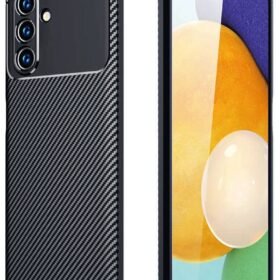 Samsung Galaxy A56 Kılıf Auto Focus Karbon Kapak - Siyah-(5796)