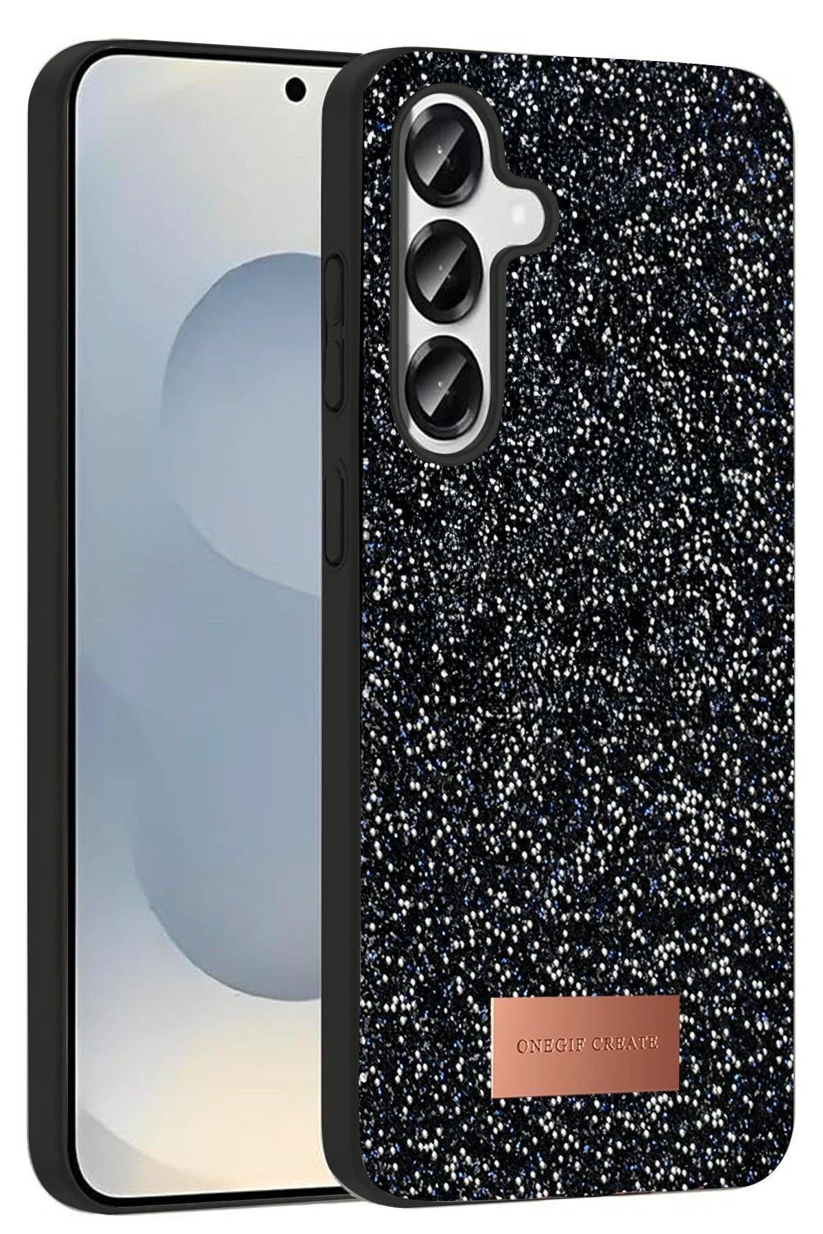 Samsung Galaxy S25 Plus Bright Simli Kapak - Siyah-(5796) - Görsel 3