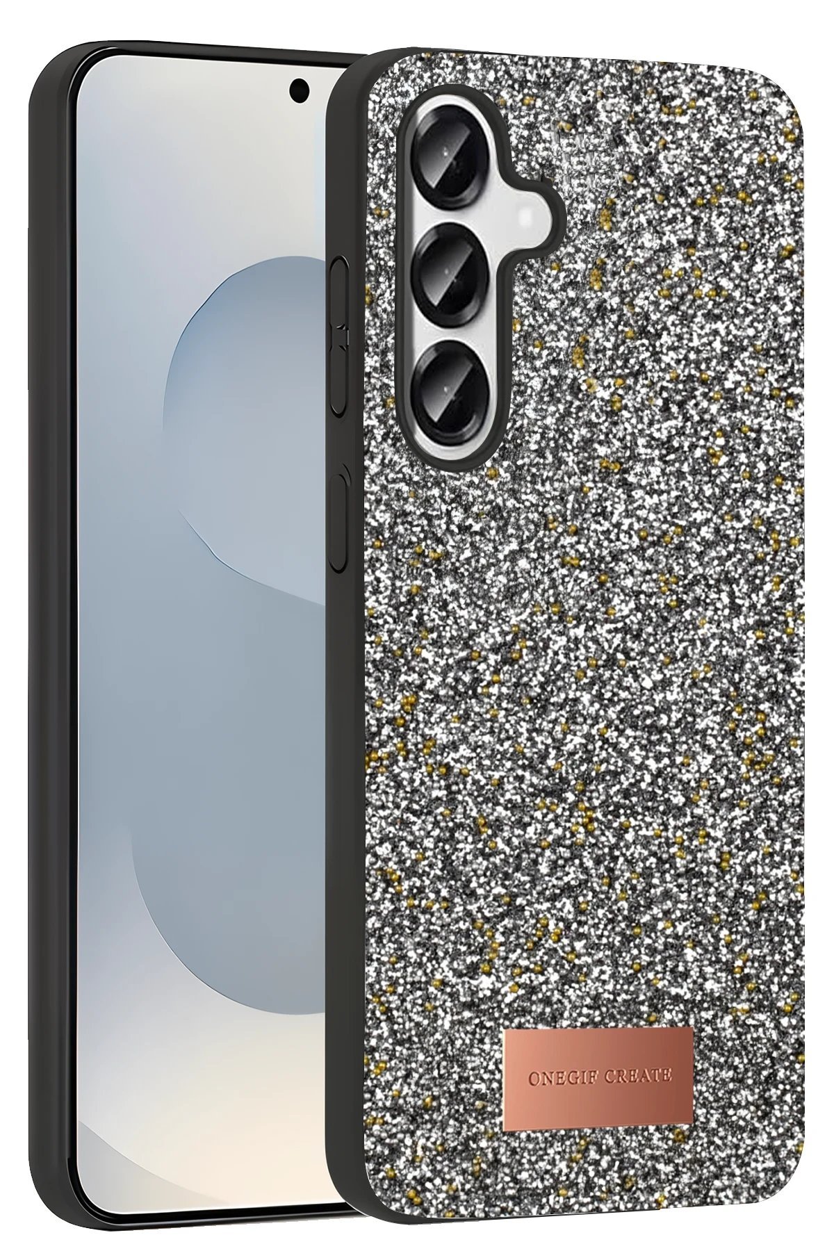 Samsung Galaxy S25 Plus Bright Simli Kapak - Gümüş-(5796) - Görsel 3