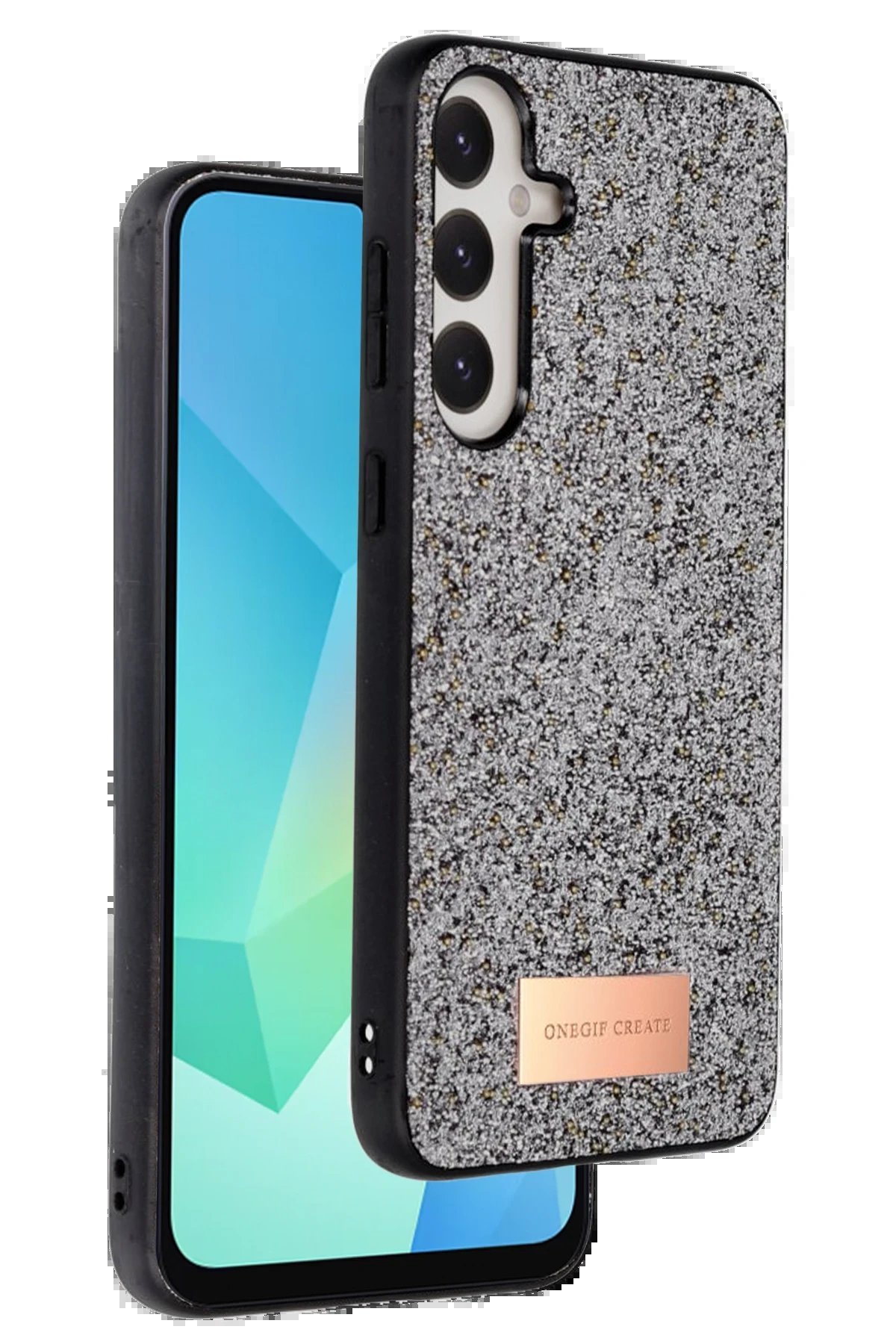 Samsung Galaxy A26 Bright Simli Kapak - Gümüş-(5796)